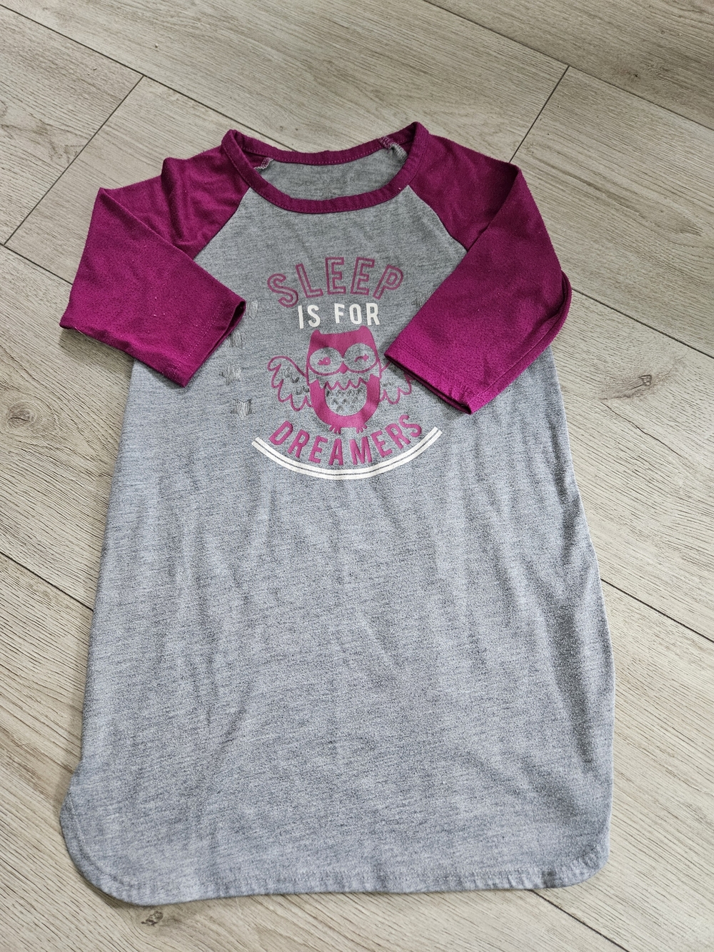 Joe Fresh Kids Girl Owl Sleep Is For Dreamers Raglan Nightgown 6T